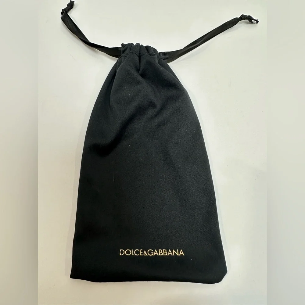 Dolce & Gabbana Black semi hard glass case and dust bag holder